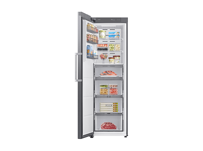 Congelador vertical - Samsung RZ40H32PETEF, 323 l, 185.8 cm, Inox