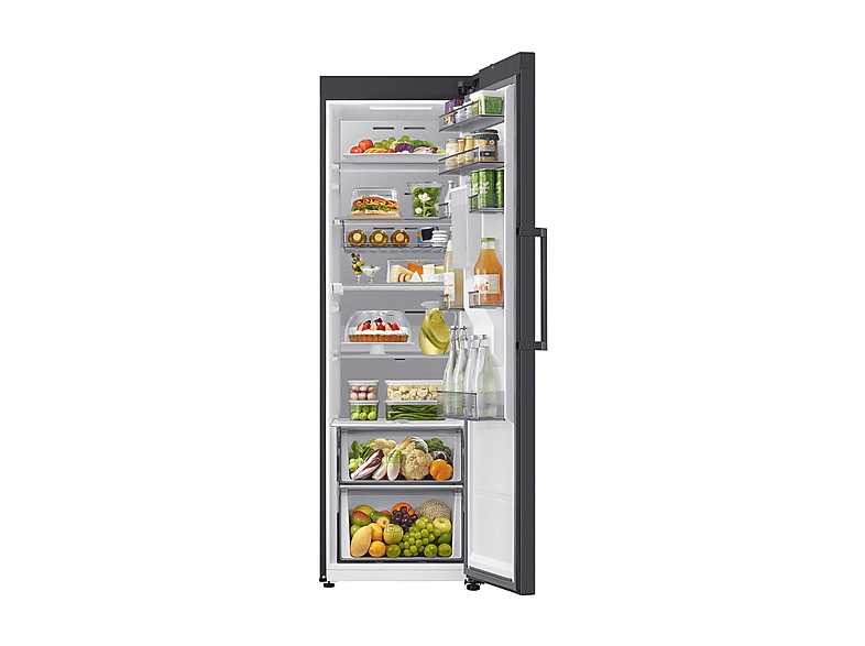 Frigorífico una puerta - Samsung RR70H39DCFEF, No frost, 185.8 cm, 382 l, Dispensador de agua sin toma, Wifi, Grafito