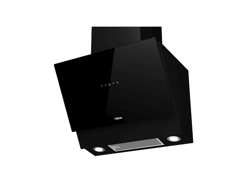 Campana decorativa - Teka DVM 67370 TOS BK, 3 Velocidades + intensiva, 650 m³/h, 60 cm, Extracción perimetral, Negro