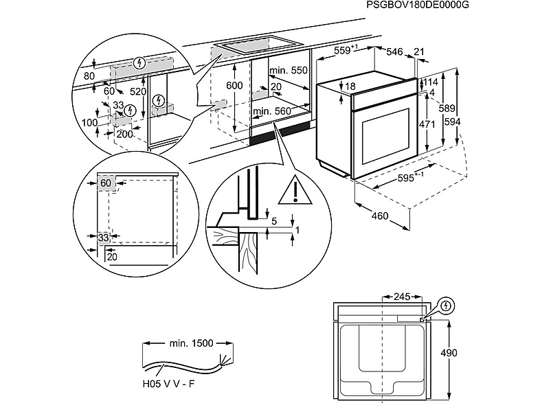 Horno - AEG TE8PB731AT, Multifunción, Pirolítico, 71 l, Cocción asistida, Conectividad, 60 cm, Negro mate