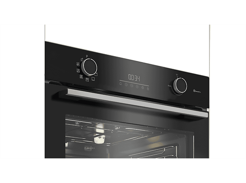 Horno - Beko BBIMA13302BMPEC, Multifunción, Pirolítico, 72 l, 59.4 cm, AeroPerfect™, Función AirFry, Negro