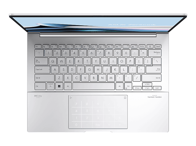 Portátil - ASUS Zenbook 14 OLED UX3405CA-QD1183, 14" WUXGA, Intel® Core™ Ultra 7 255H, 16 GB RAM, 512 GB SSD, Arc™ 140V, SSO, Sin cargador