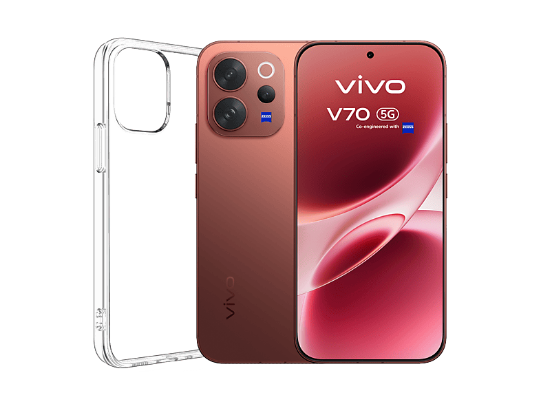 Móvil - Vivo V70, Sandalwood Brown, 512GB, 8GB RAM, 6.59" AMOLED, Snapdragon® 7 Gen 4, 6500 mAh