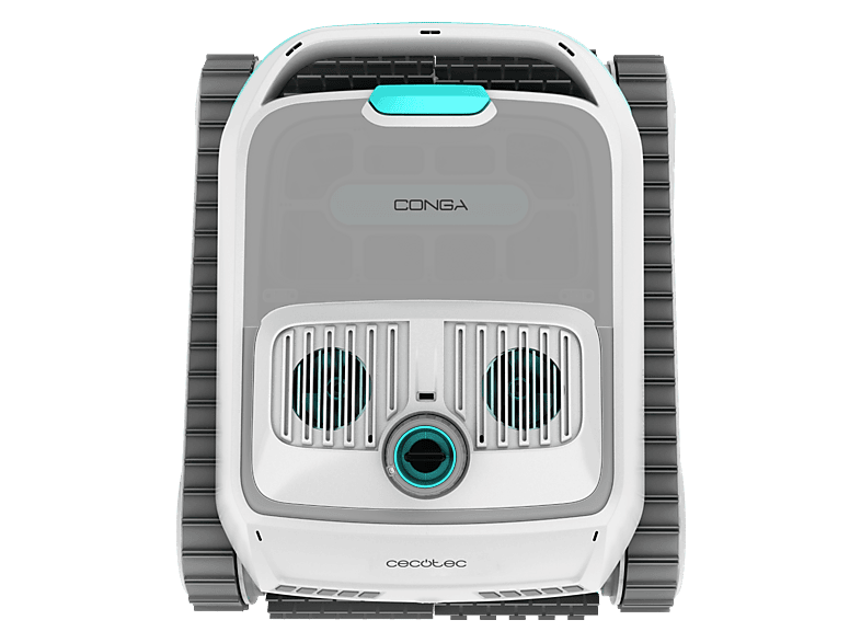 Robot LimpiaPiscinas - Cecotec Conga Pooldroid 10000 TotalClean AquaSkater, Fondo/paredes/línea de flotación/superficie, App y mando, 4 motores, Gris
