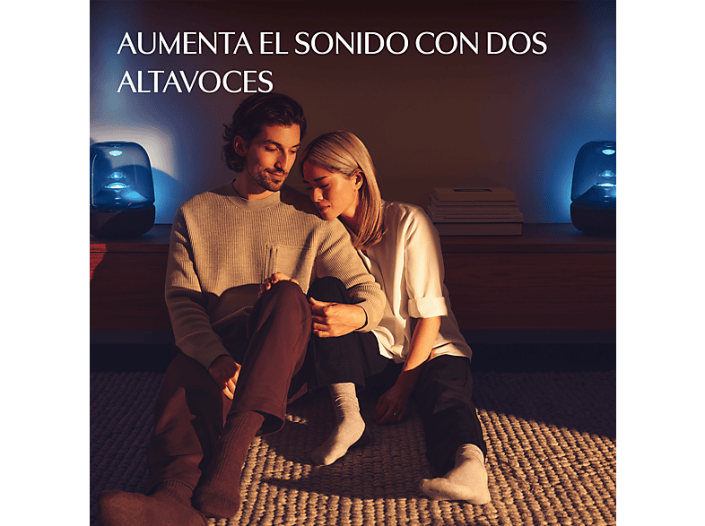 Altavoz bluetooth - Harman Kardon Aura Studio 5, 160 W, Iluminación Ambiental, Negro