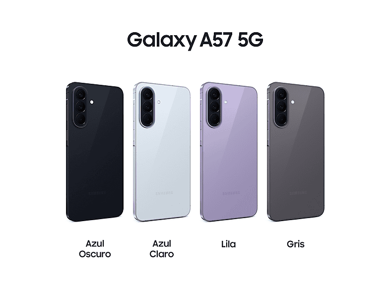 Móvil - Samsung Galaxy A57, Azul Oscuro, 256 GB, 8 GB RAM, 6.7" FHD+, Exynos 1680, 5000 mAh, Android 16
