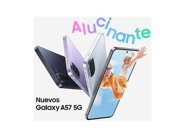 Móvil - Samsung Galaxy A57, Azul Oscuro, 512 GB, 12 GB RAM, 6.7" FHD+, Exynos 1680, 5000 mAh, Android 16