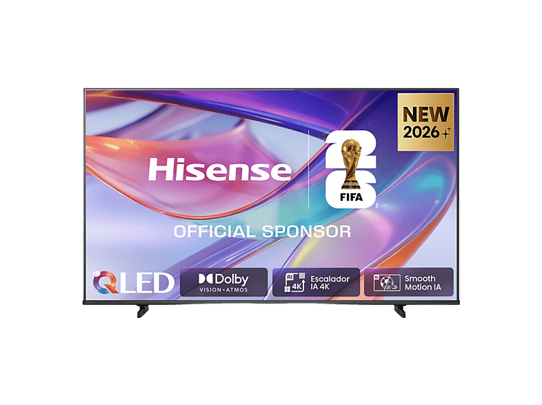 TV QLED 75" - Hisense 75E7S, QLED 4K, Esclador 4K IA, Modo Juego Plus, Dolby Visión IQ, Negro