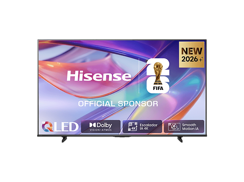 TV QLED 50" - Hisense 50E7S, QLED 4K, Escalador 4K IA, Modo Juego Plus, Dolby Visión IQ, Negro