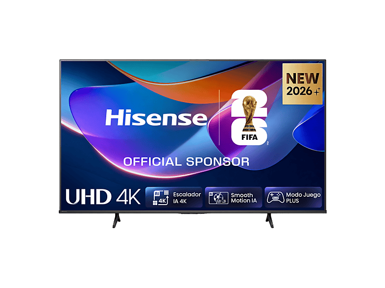 TV LED 43" - Hisense 43A6S, UHD 4K, Escalador 4K IA, Control por voz, Smooth Motion IA, Negro