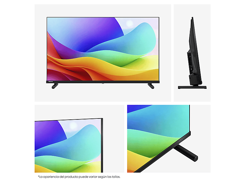 TV QLED 32" - Hisense 32A5S, Full-HD, Posición de monitor, Modo Juego, Modo Deportes IA, Negro
