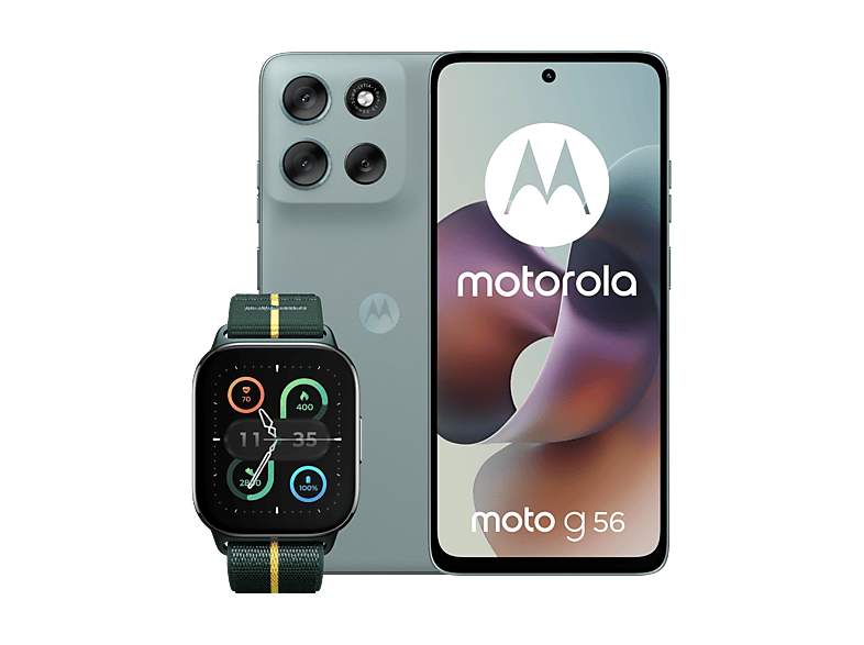 Móvil - Motorola G56, Gris, 256 GB, 8 GB RAM, 6.72" Full HD+, MediaTek Dimensity 7060, 5200 mAh, Incluye Watch Fit
