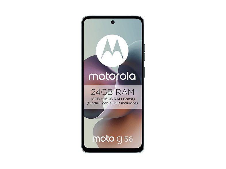 Móvil - Motorola G56, Gris, 256 GB, 8 GB RAM, 6.72" Full HD+, MediaTek Dimensity 7060, 5200 mAh, Incluye Watch Fit
