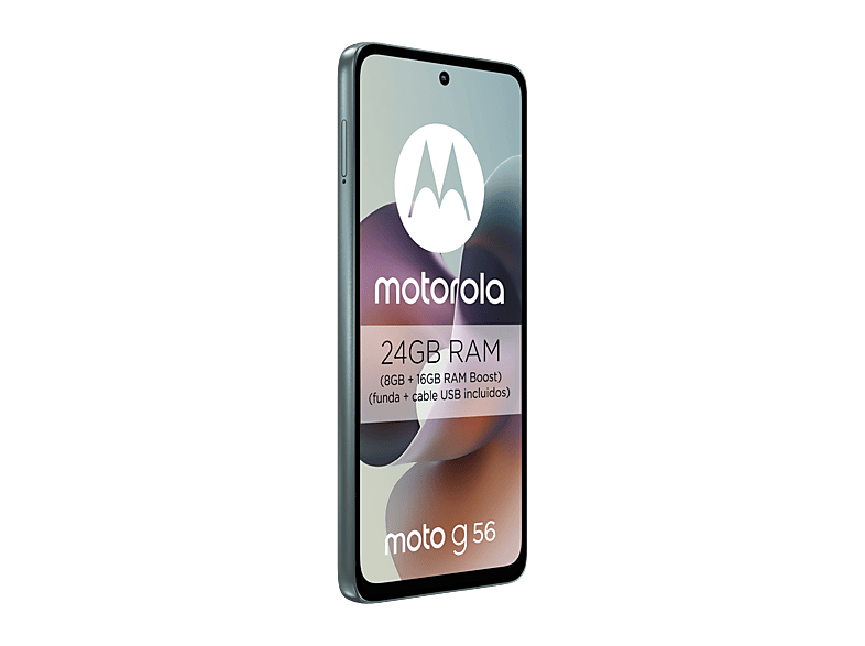 Móvil - Motorola G56, Gris, 256 GB, 8 GB RAM, 6.72" Full HD+, MediaTek Dimensity 7060, 5200 mAh, Incluye Watch Fit