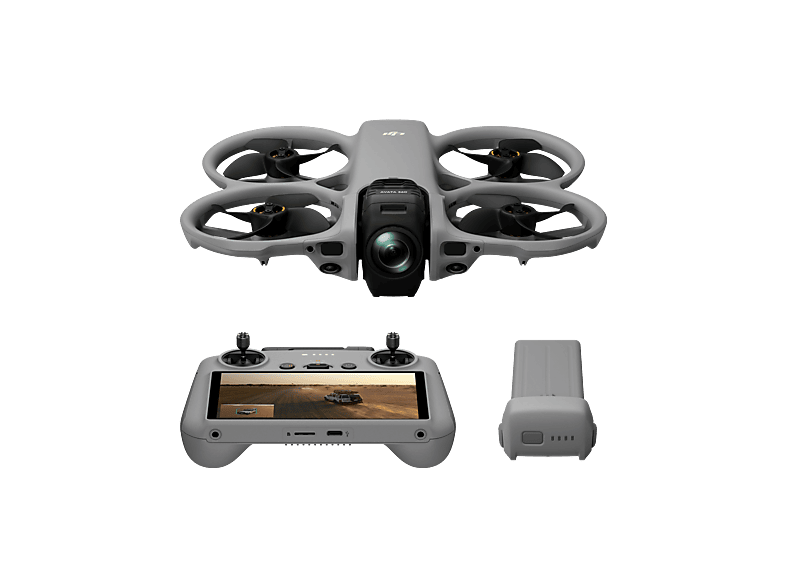 Dron - DJI Avata 360 (DJI RC 2), 64 megapixel, 23 min Autonomía, Visión 360°, Vídeo HDR en 8K/60 fps, Detección de Obstáculos Omnidireccional, Gris