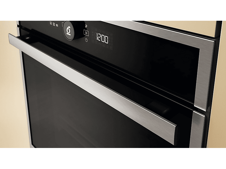 Horno - Whirlpool WOI4S8PM1XA, Multifunción, Pirolítico e hidrolítico, 73 l, 59.5 cm, Tecnología 6th Sense, Steam+, Air Fry, Inox