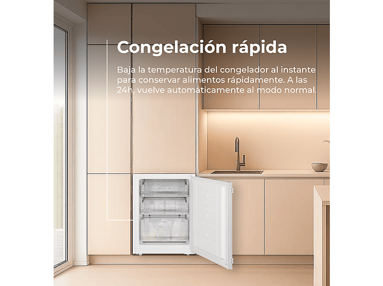 Frigorífico combi - Evvo Fi62, No Frost, Altura 177 cm, Capacidad 218 l, Blanco