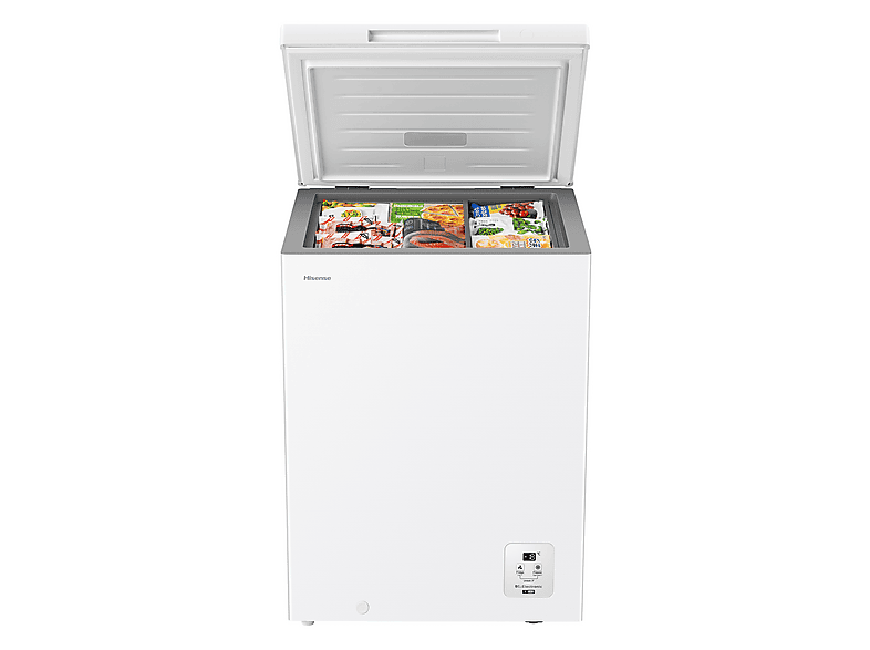 Congelador horizontal - Hisense FT145N1AWDL, 141 L, 85.8 cm, Convertible a Frigorífico. 160h de autonomia, Blanco