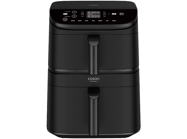 Freidora de aire - Cosori CAF-DC121-AEUR, 10.8 l, 2630 W, 230 °C, 7 Funciones de Cocción, Negro