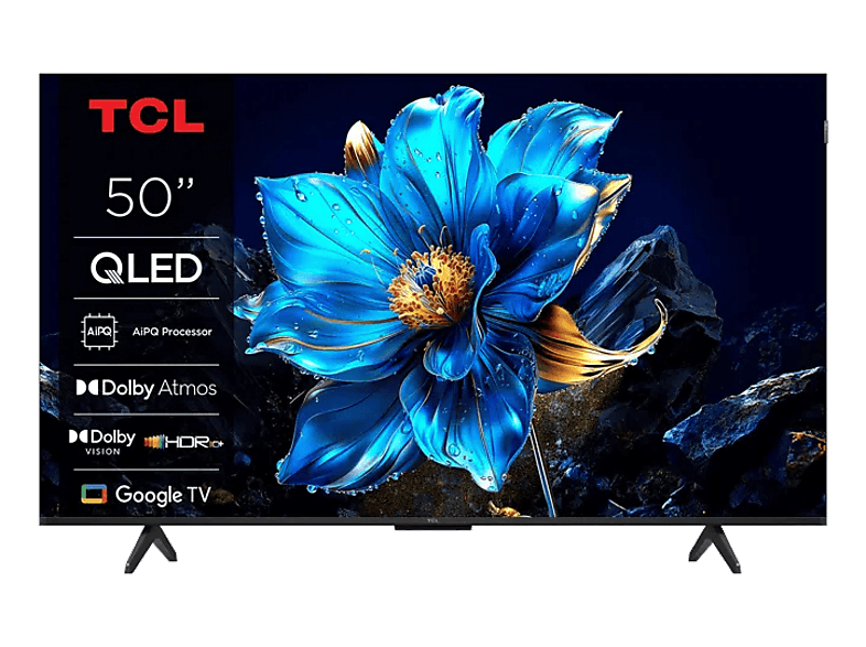 TV QLED 50" - TCL 50T69C, UHD 4K, Procesador AiPQ, Smart TV, DVB-T2, Negro