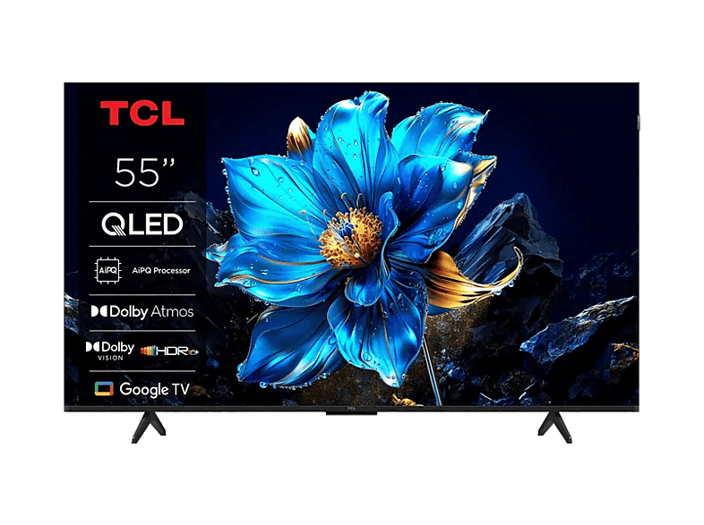 TV QLED 55" - TCL 55T69C, UHD 4K, Procesador AiPQ, Smart TV, DVB-T2, Negro