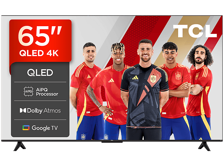 TV QLED 65" - TCL 65T69C, UHD 4K, Procesador AiPQ, Smart TV, DVB-T2, Negro