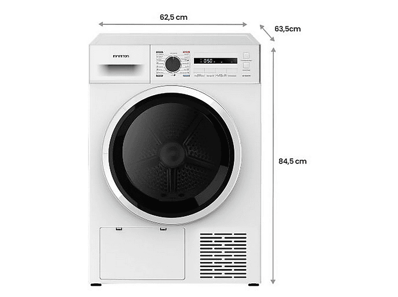 Secadora Bomba de Calor - Infiniton SD-A85BB, 14 programas, Blanco