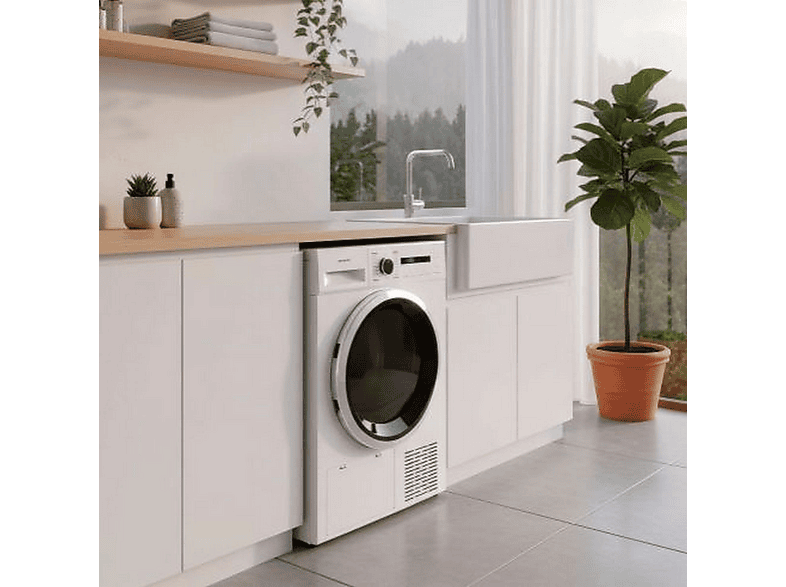 Secadora Bomba de Calor - Infiniton SD-A85BB, 14 programas, Blanco