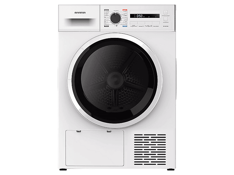 Secadora bomba de calor - Infiniton SD-BC7EWL, Bomba de calor, 7 kg, 16 programas, Blanco