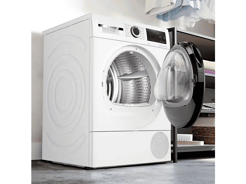 Secadora bomba de calor - Bosch WQG235D1ES, Eléctrico, 8 kg, 15 programas, Blanco