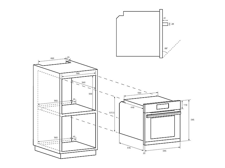 Horno multifunción - Candy FIDCP X696, Integrable, Pirolítico, 70 l, 59,5 cm, Inox