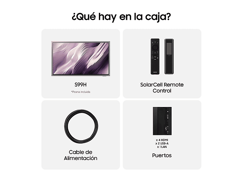 TV OLED 55" - Samsung TQ55S99HATXXC, OLED 4K, NQ4 AI Gen3 Processor, Smart TV, Tecnología Sin Reflejos, Full AI, Negro