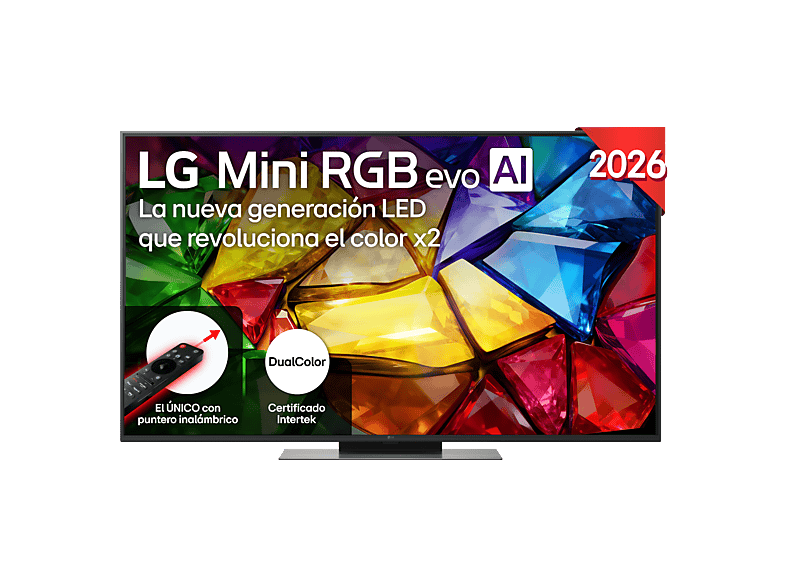 TV RGB Mini LED 55" - LG 55MRGB87B6B, UHD 4K, Procesador Inteligente α8 AI Processor 4K Gen3, Smart TV, DVB-T2 (H.265), Negro