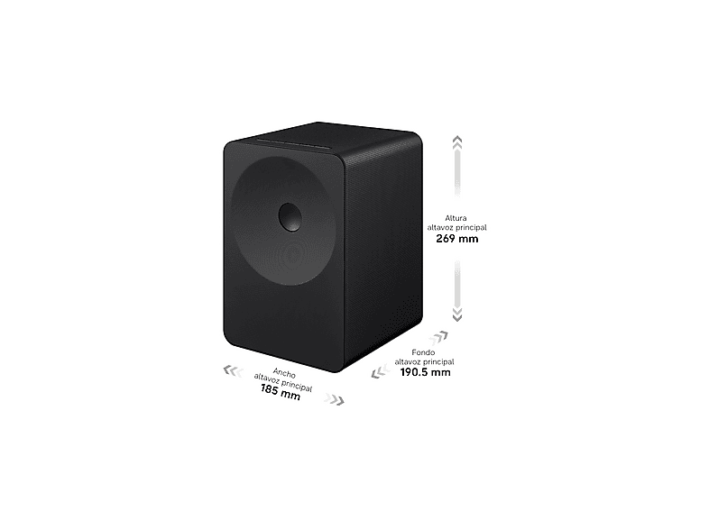 Altavoz inalámbrico - Samsung HW-LS70H Music Studio 7, 150 W, Dolby Atmos, Q-Symphony, Sonido Adaptativo, Negro Titanio