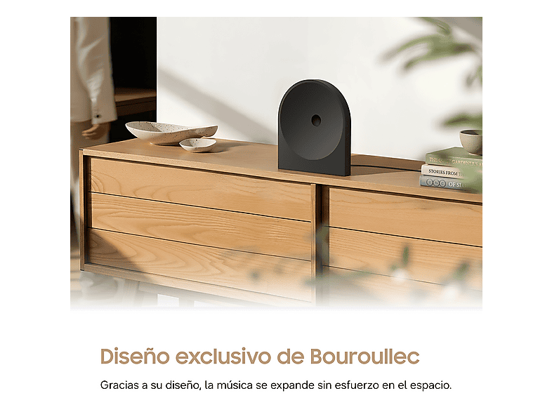 Altavoz inalámbrico - Samsung HW-LS50H Music Studio 5, 70W, Dolby Atmos, Audio AI, Q-Symphony, Sonido Adaptativo, Negro
