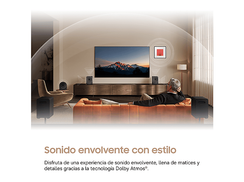 Altavoz inalámbrico - Samsung HW-LS50H Music Studio 5, 70W, Dolby Atmos, Audio AI, Q-Symphony, Sonido Adaptativo, Negro