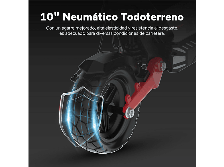 Patinete eléctrico - Hitway H10, Pot. máx. 1600 W, Carga máx. 120 kg, 20800,00 mAh