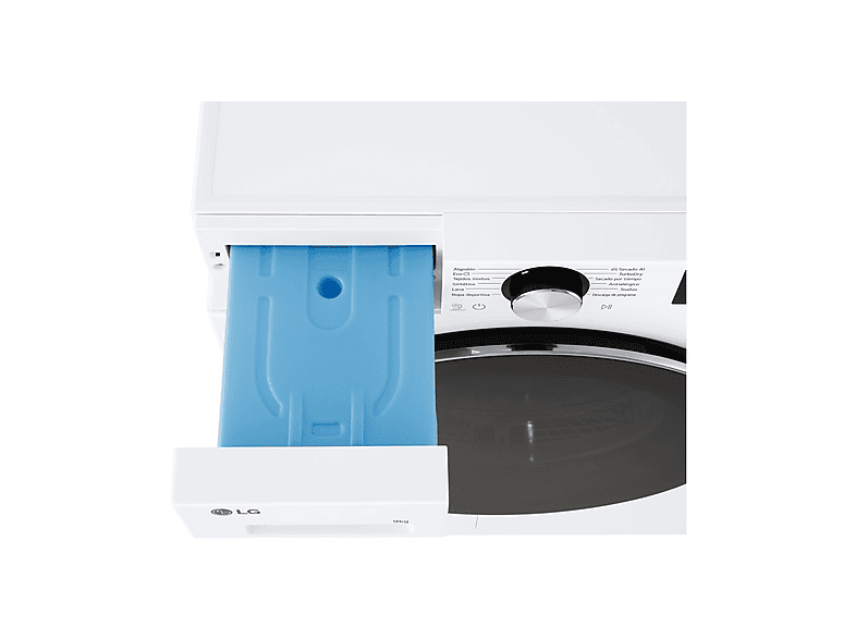 Secadora bomba de calor - LG RHX5009TLC, 9 kg, 12 programas, AI DUAL Inverter™, ThinQ™, Blanco