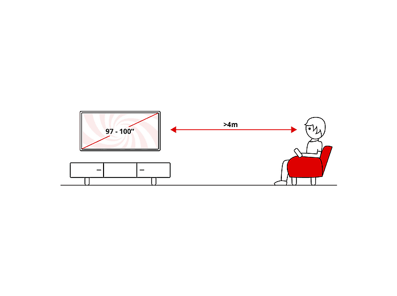 TV Mini-LED 100" - Haier S90 Series H100S90FUX, 4K, Google TV, Dolby Atmos, Sonido KEF, Gaming 144Hz, Negro