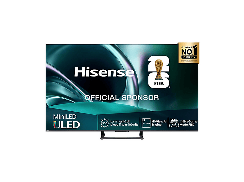 TV Mini LED 55" - Hisense 55U7Q, UHD 4K, Smart TV, Black