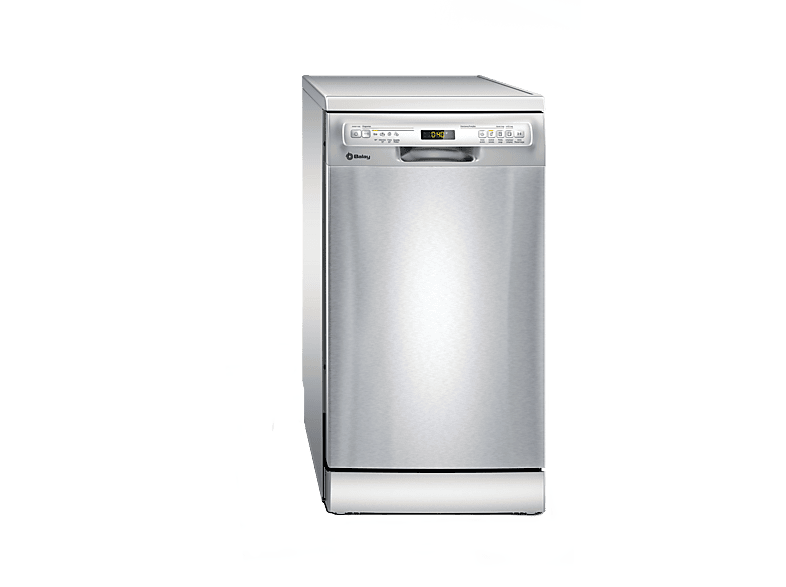 Lavavajillas - Balay 3VN4031IA, 10 servicios, 4 programas, 45 cm, Pausa y carga, Extrasilencio, Aquastop, Acero Antihuellas