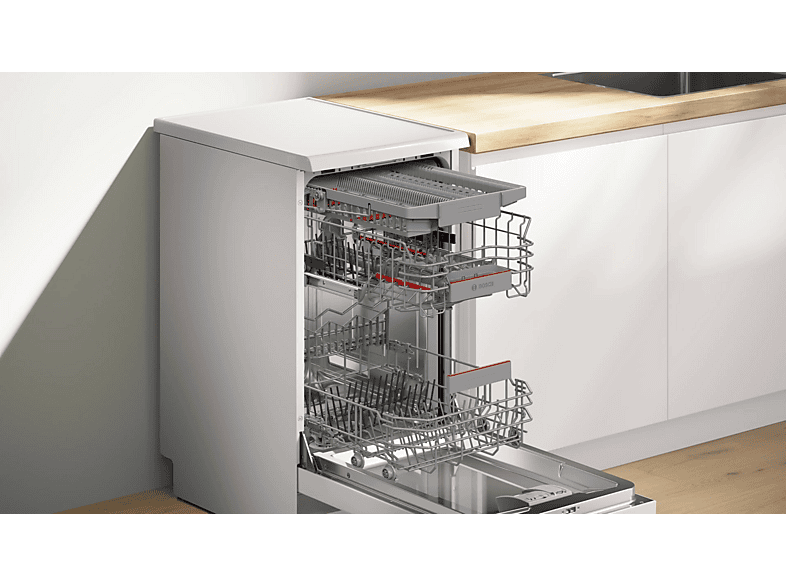 Lavavajillas - Bosch SPS4HMW13E, 10 servicios, 6 programas, Home connect, Extra secado, SilentPowerDrive, Blanco