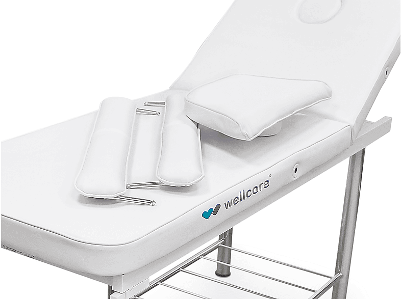 Camilla de masaje - Wellcore WLLC1176-BL, para Piernas, Blanco