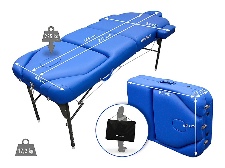 Camilla de masaje - Wellcore WLLC1170-MO, para Piernas, Morado