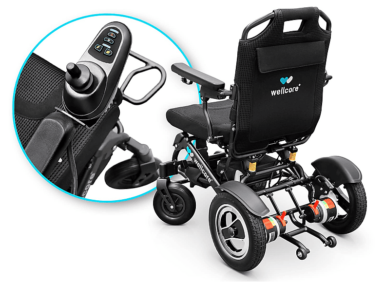 Silla de ruedas - Wellcore WLLC1115, Negro