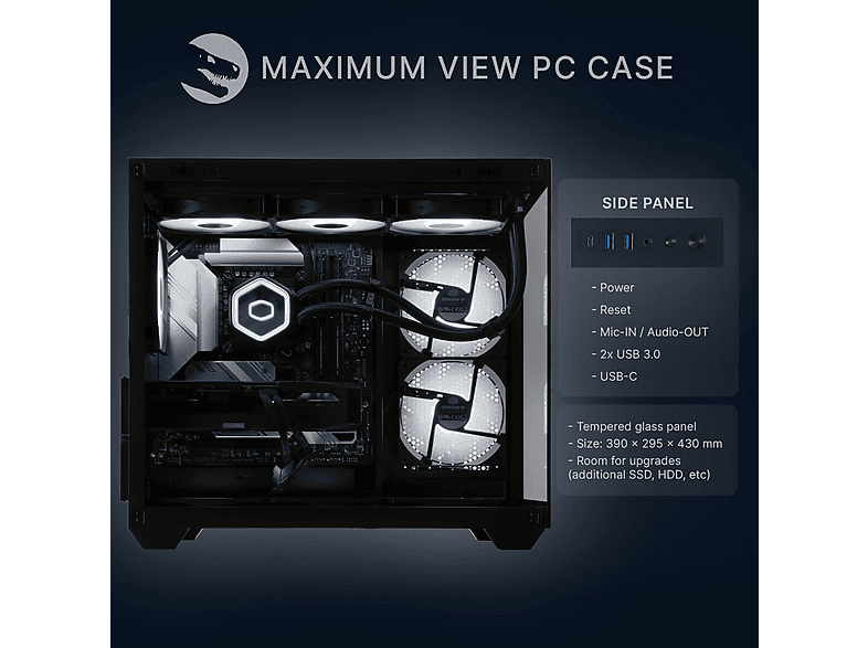 PC Gaming - Sedatech UCCU633I1I1HF, AMD Ryzen 9 9950X3D 16x 4.3Ghz (max 5.7Ghz), 32 GB RAM, 2000 GB SSD, Radeon™ RX 9070 XT, Windows 11 Home, Negro