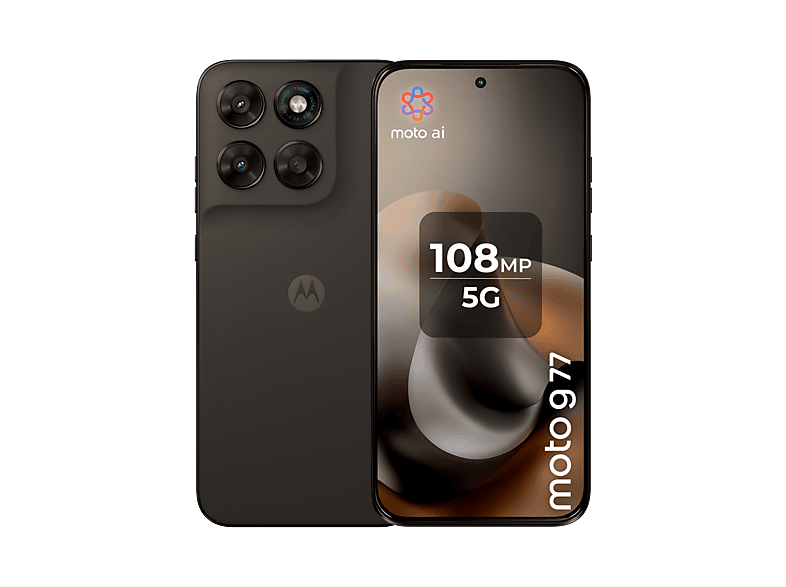 Móvil - Motorola moto g77, Black Olive, 256 GB, 8 GB RAM, 6.78 " Extreme AMOLED, MediaTek Dimensity 6400 (6 nm), 5200 mAh