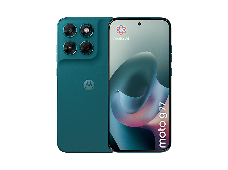 Móvil - Motorola moto g77, Shaded Spruce, 256 GB, 8 GB RAM, 6.78 " Extreme AMOLED, MediaTek Dimensity 6400 (6 nm), 5200 mAh