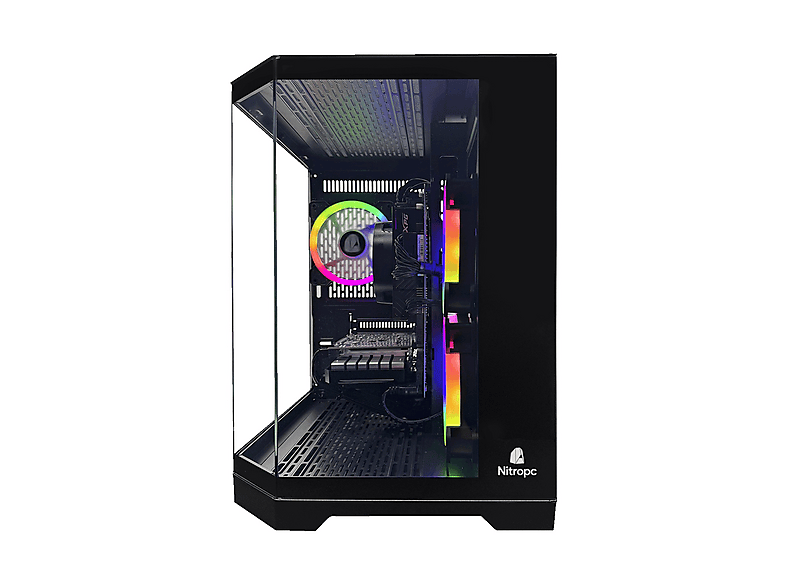 PC Gaming - Nitropc Avanzado, R7 5700X, 16 GB RAM, 1 TB SSD, GeForce RTX™ 5060, Windows 11 Pro, Negro