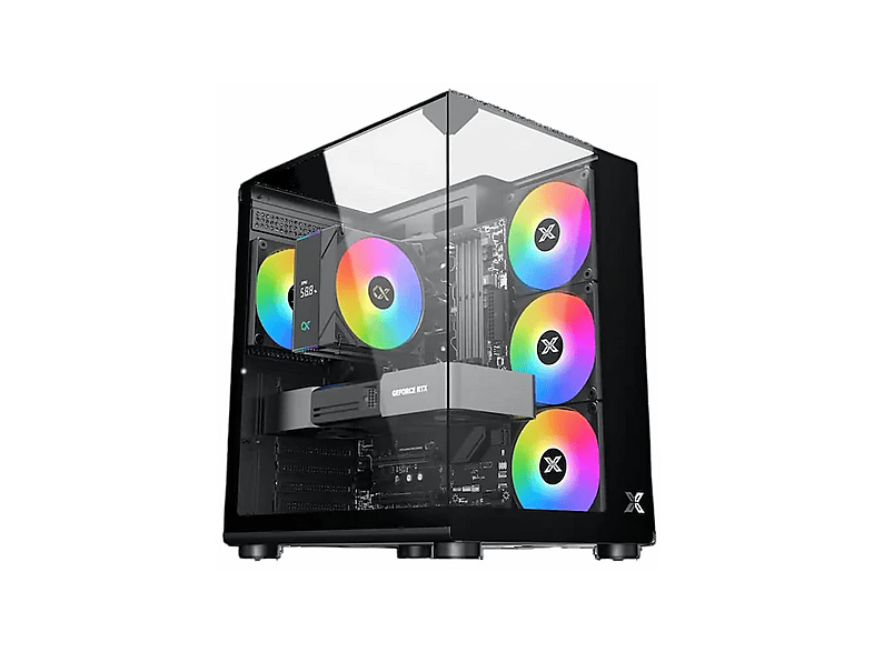 PC Gaming - Gosu PC DAIMYO A87F RX97, AMD Ryzen 7 8700F, 32 GB RAM, 1 TB SSD, Radeon™ RX 9070, Windows 11 Pro, Negro